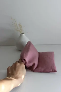 Bouillotte micro onde - lin vieux rose