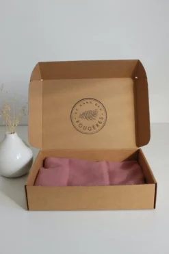 Bouillotte micro onde - lin vieux rose