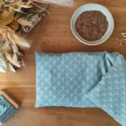 Bouillotte sèche kintsugi bleue