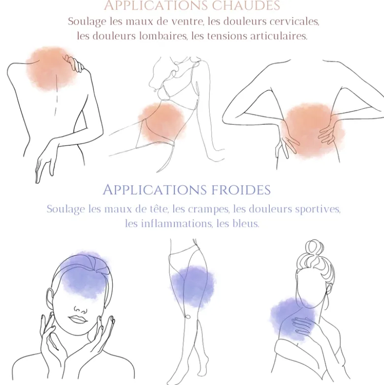 Bouillotte sèche kintsugi bleue