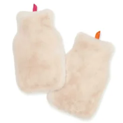 2 bouillottes fausse fourrure recyclée