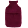 Bouillotte velours recyclé rouge