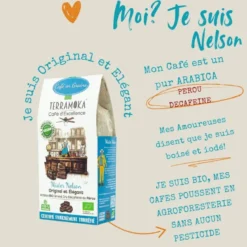 Box de 5 x 200 g cafés grain décaféiné bio du pérou