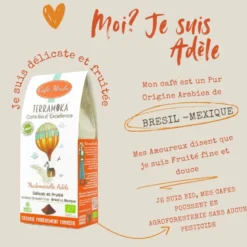 Box de 5 x 250g cafés moulu bio brésil mexique