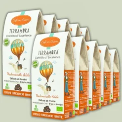 Box de 10 x 200 g de cafés grain bio du brésil et mexique