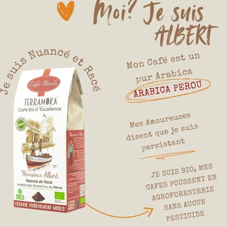 Box de 10 x 250g de cafés moulu bio du pérou