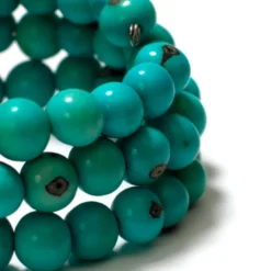Bracelet açaï et tagua bleu