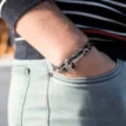 Bracelet ancre marine homme celte breton