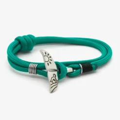 Bracelet baleine homme corde marin vert