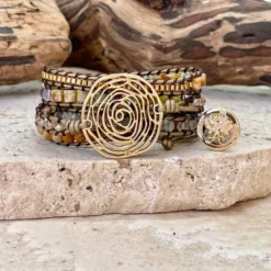 Bracelet bohème en plaqué or