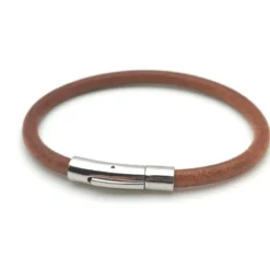 Bracelet cuir homme marron clair