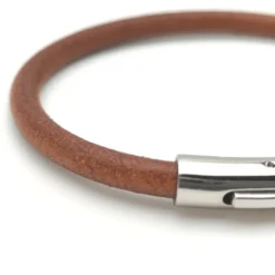Bracelet cuir homme marron clair