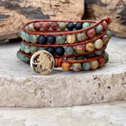 Bracelet d'équilibre en perles de jaspe