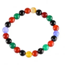 Bracelet en agate multicolore