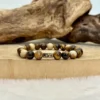 Bracelet en jaspe et oeil de tigre
