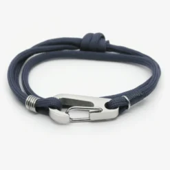 Bracelet homme escalade - mousqueton bleu m