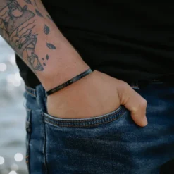 Bracelet homme poissons - jonc zodiaque