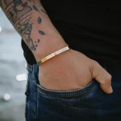 Bracelet homme poissons - jonc zodiaque