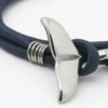 Bracelet marin homme - baleine corde bleu m