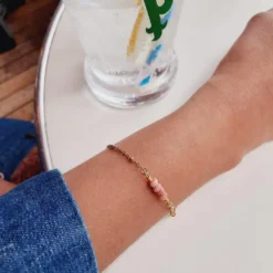 Bracelet mini rêve pierres fines roses