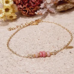 Bracelet mini rêve pierres fines roses