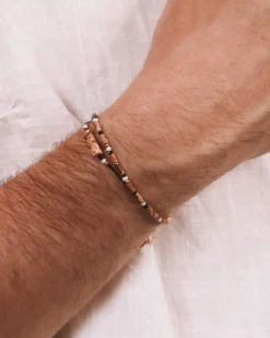 Bracelet - oudis marron - or