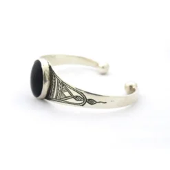 Bracelet rigide touareg agat noire