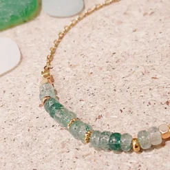 Bracelet rêve pierres naturelles vertes