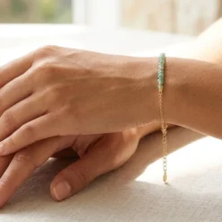 Bracelet rêve pierres naturelles vertes