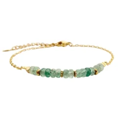 Bracelet rêve pierres naturelles vertes