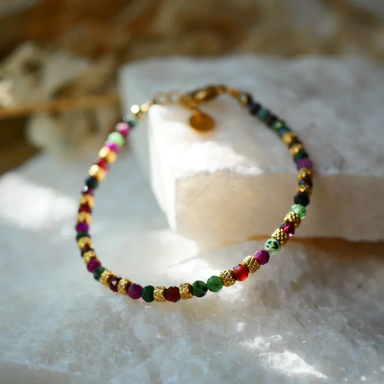 Bracelet santulan rubis zoisite
