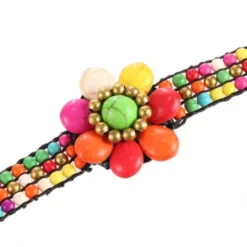 Bracelet tibetain - bandeau fleur