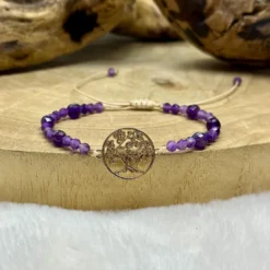 Bracelet zen arbre de vie en amethyste