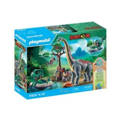 Brachiosaure avec explorateurs et aérogl