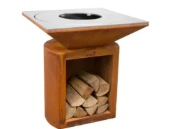 Brasero g2 corten plaque acier carbone - artiss
