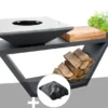 Brasero g4 graphite plaque de cuisson acier inoxydable alimentaire + housse - ar