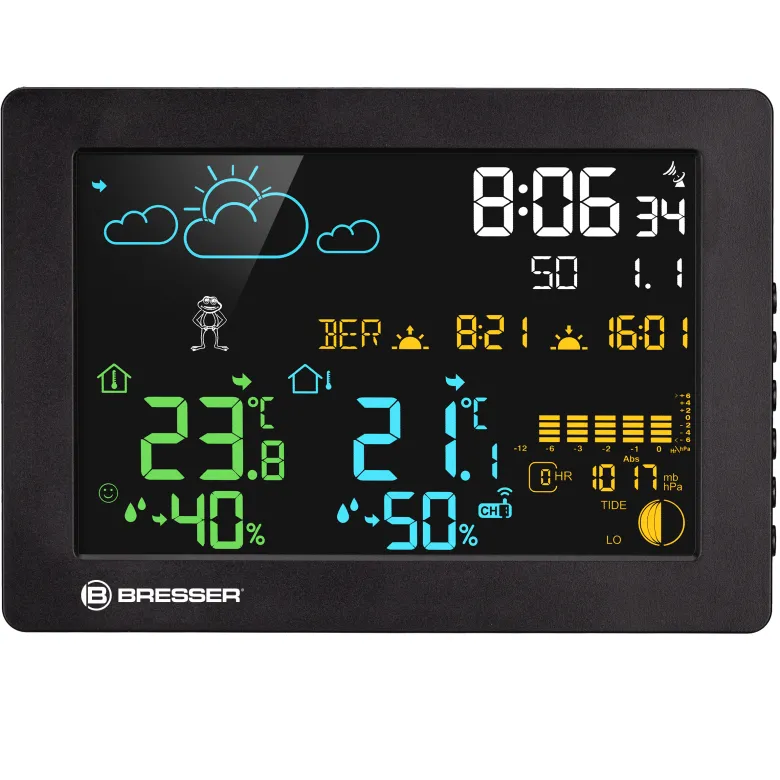 Bresser meteotemp baro hz station météorologique couleur