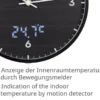 Bresser mytime ledsec horloge murale 24 cm avec affichage de la température