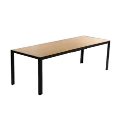 Brisbane table de jardin 240cm 10 personnes avec plateau en verre trempé effet b