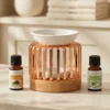 Brûle-parfum aero en bois et métal + 2 he eucalyptus & pin sylvestre