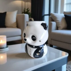Brûle-parfum panda en céramique – diffuseur d’huiles ou cires – 38 ml