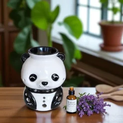 Brûle-parfum panda en céramique – diffuseur d’huiles ou cires – 38 ml