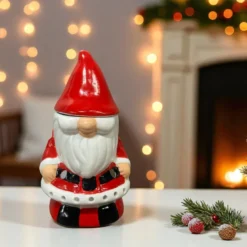 Brûle-parfum père noël en céramique – diffuseur huiles & cire parfumée