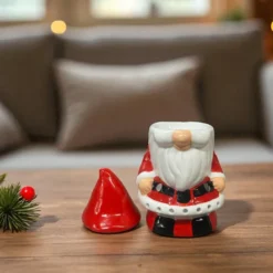 Brûle-parfum père noël en céramique – diffuseur huiles & cire parfumée