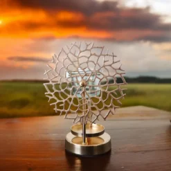 Brûleur en métal et verre corail