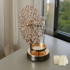 Brûleur en métal et verre corail