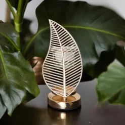Brûleur en métal et verre palme