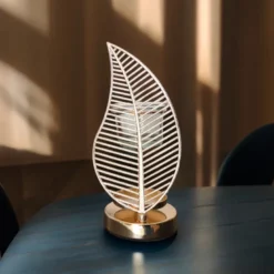 Brûleur en métal et verre palme