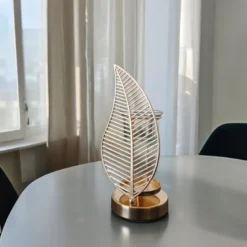 Brûleur en métal et verre palme