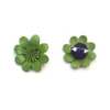 Broche cuir fleur